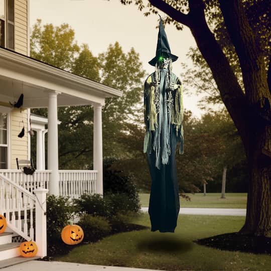 11.75ft. Sound Activated Hanging Witch by Ashland®